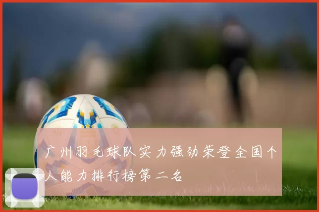 广州羽毛球队实力强劲荣登全国个人能力排行榜第二名